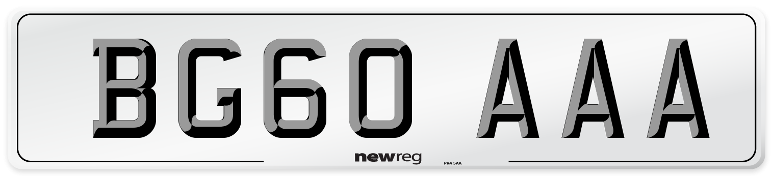 BG60 AAA Number Plate from New Reg